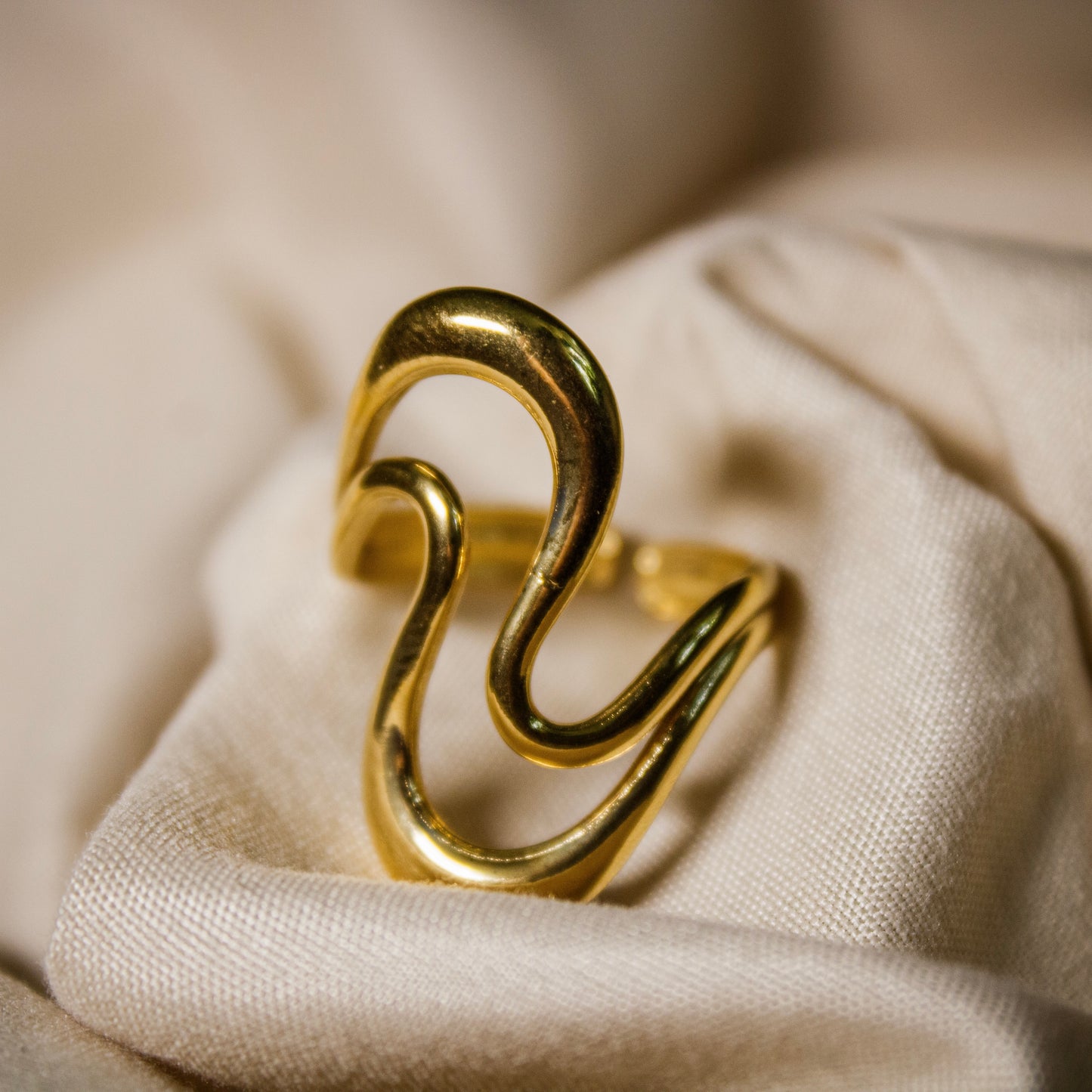 Bague ouverte géométrique