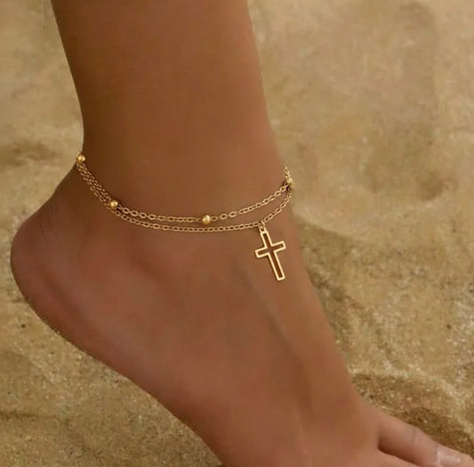 Chaîne de cheville croix